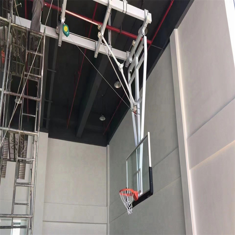 电动悬挂折叠篮球架